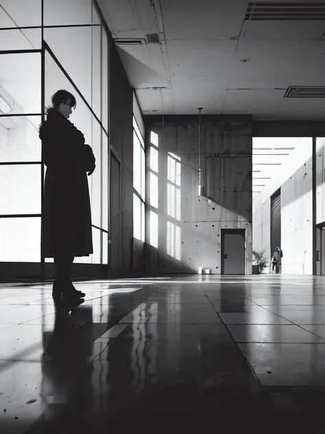 modern building concrete, windows, design, light and shadow, photorealistic, 185mm f/1. 4 iso 100, cinematic 8k, cinematic hbo, crisp quality and light reflections, backlighting, colorgrading, post-processing, (Masterpiece:1.3)<lora:Blame!:1>