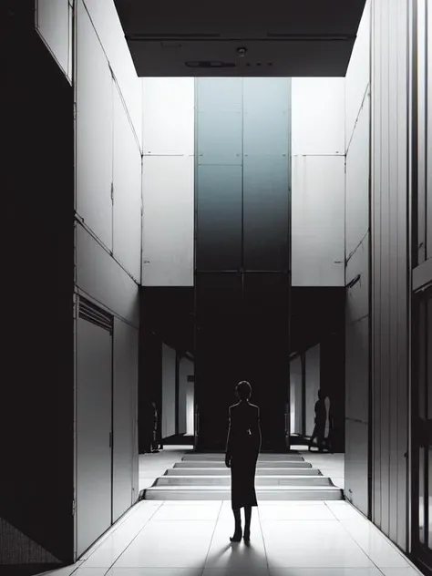 modern building design, organic, light and shadow, photorealistic, 185mm f/1. 4 iso 100, cinematic 8k, cinematic hbo, crisp quality and light reflections, backlighting, colorgrading, post-processing, (Masterpiece:1.3)<lora:Blame!:1>