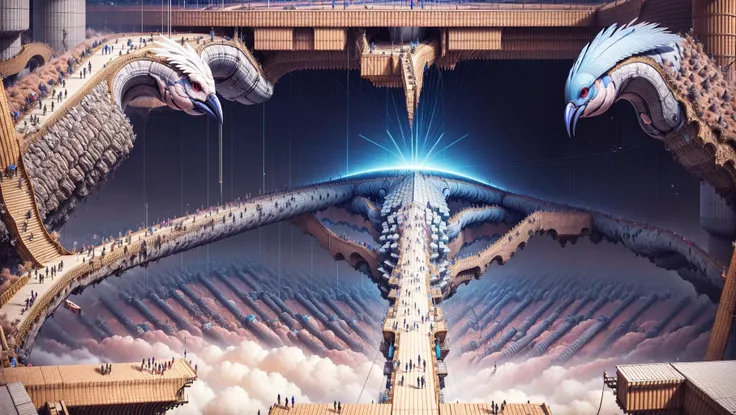 masterpiece, bird's-eye view, detailed human body, (isometric:1.3),3X zoom, Detailed world, noise, chaos, contamination, rim light, Mega Structure, infinite floor, Organic shape, <lora:add_detail:1>, <lora:Blame!:1>