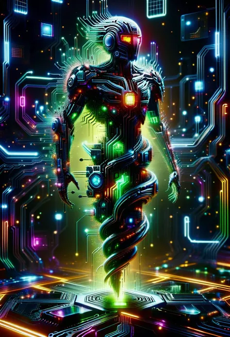 hyper detailed masterpiece, dynamic, awesome quality, scifi tech noir neon DonM3l3m3nt4lXL <lora:DonM3l3m3nt4lXL-000010:1.25> <lora:DonMT3chW0rldXL:0.65> DonMT3chW0rldXL <lora:ral-semiconductor:0.65> ral-semiconductor