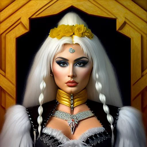 a digital painting of tffnyStrton cosplaying as a nordic shield maiden, pretty face!!!!, flower petals, intricate, elegant, highly detailed, dark fantasy, art by newhorrorfantasy_style