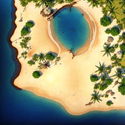 <lora:BattleMapV1:1>, <lora:manga2_by_XUEBI:1>, BattleMap, beach, Ultra realistic 8k cg, HDR, beautiful, detailed, perfect artwork, masterpiece