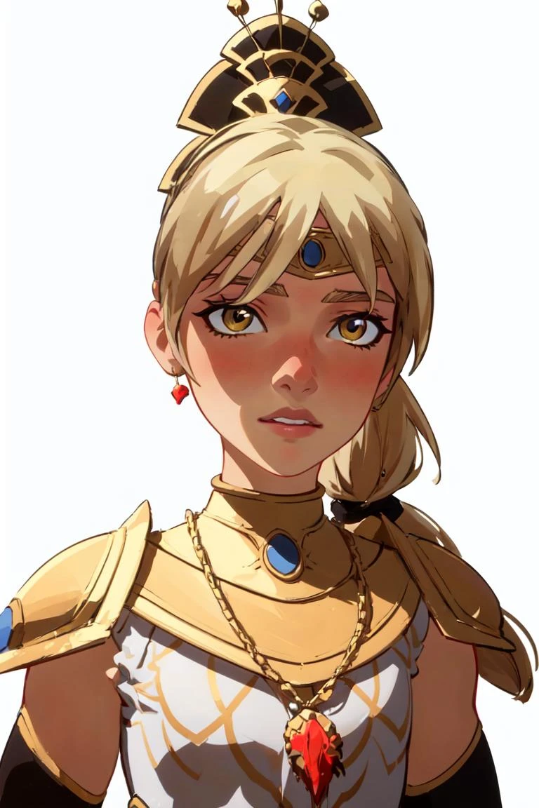 Aanya, short ponytail, yellow eyes, child, (white background, solid white background:1.5), (realistic:1.2), (masterpiece:1.2),(cowboy-shot:1.2), dark romantic lighting, (highly detailed:1.2), (detailed face:1.2), (full-body shot:1.2), (gradients), colorful, detailed eyes, (natural lighting:1.2), solo, <lora:add_detail:0.2> <lora:DragonPrince_Aanya-10:0.9> <lora:BeautifulEyes:0.3>
