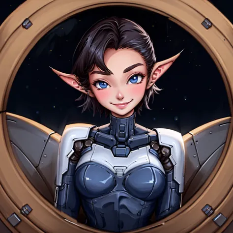 solo mature 1girl, upper body, cockpit, night sky, robot joints, mechanical parts, short_hair, tomboy, pointy_ears, mecha_musume, seductive smile, (silver armor:0.5)
<lora:NewChinaStyle_v1.0:0.6> xgc, <lyco:anniverseG20:0.77>