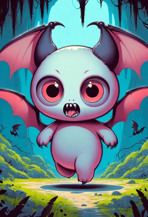 DonMCu73T00nXL ghibli mandurugo, female mythical creature, separated upper torso, bat like wings on detached torso, long proboscis like tongue, sharp claws, long disheveled hair, distinctive eerie sound, malevolent vampiric entity, productivity,effervescent,unhealthy,labyrinthine,wildlife habitat,stifling,heavenly <lora:DonMCu73T00nXL:1>