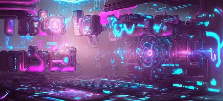 abstract Labyrinth surrealism
antitech <lora:AntimatterTech-20:0.75> key components: ((gadgets, computer mice, holographic displays, timepieces)) by Mandy Jurgens, Ernst Haeckel, James Jean, artstation, concept art, dayglo pink, dayglo blue, dazzle camouflage