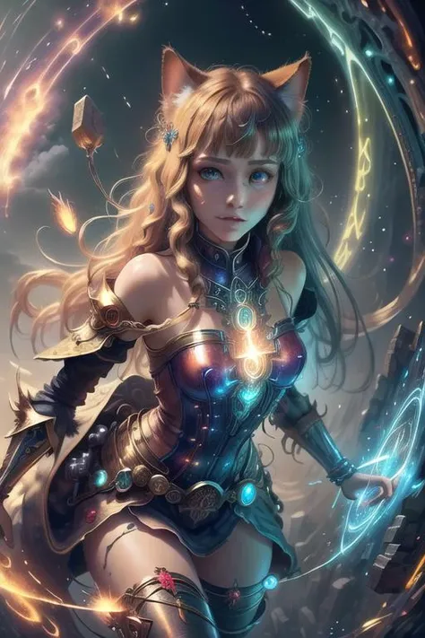 (best quality:1.21), (masterpiece:1.21), (detailed:1.1), (realistic:1.1), (antitech:1.1), fantasy, pure energy, <lora:AntimatterTech-20:1>
1girl, enchantress, adventurer, magic, runes, scenery, face, cat girl, zodiac