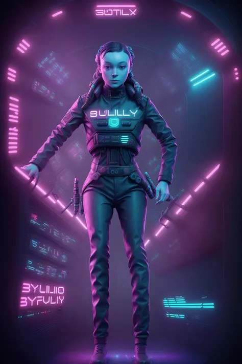 8k, synthwave, solo (full body) bellaramsey