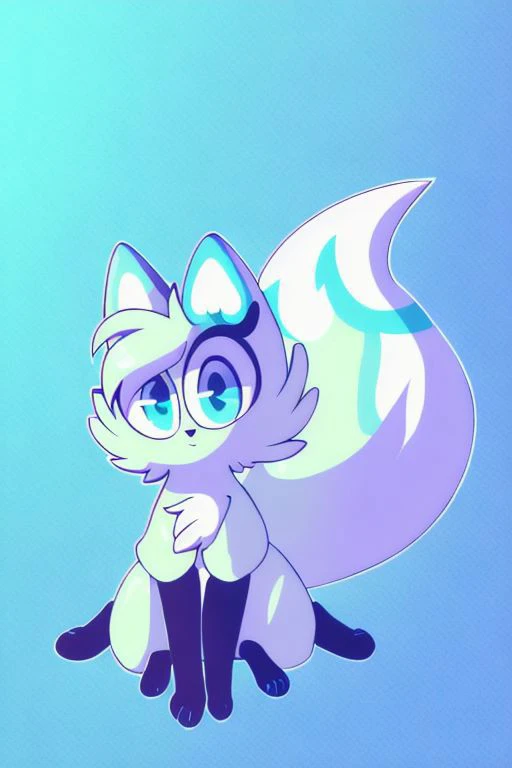 Slushi, solo, furry, 1girl, full body, high quality, illustration, high res, simple background, paw feet, paw hands <lora:Slushi-v1:0.8>