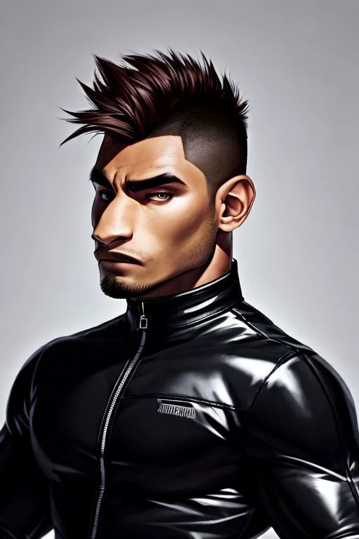 1man,Face of Pinoy, fade hairstyles, leather latex , 8K UHD, Handsome face,ChavAlpha
