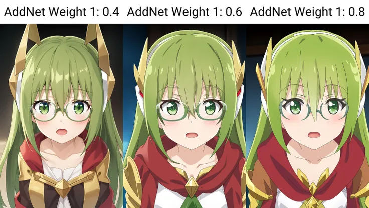 flicker, 1girl, solo, long_hair, looking_at_viewer, blush, open_mouth, bangs, hair_ornament, hair_between_eyes, green_eyes, collarbone, green_hair, glasses, headgear, android, robot_ears