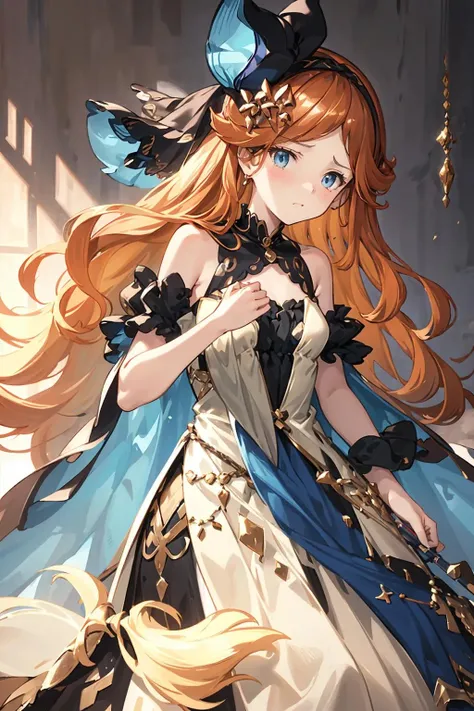<lyco:gbfsara:0.85>
saralight, sleeveless dress, blue cape,bare shoulders,hair ornament
on side,intense angle,embarrassed,staff room