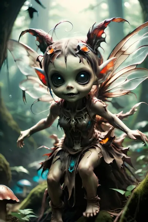 Demonic zombie pixie, adorable, large decayed wings, cave background, 1girl, surrounded by bioluminescent mushrooms, stalagmites, creepy, deep underground
<lora:RPGPixieXL:0.5>, rpgpixie
 <lora:zkeleton:0.8>, zkeleton
