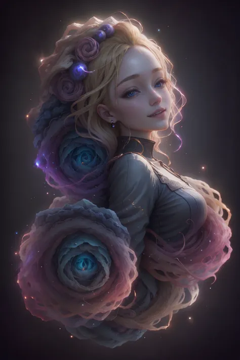 spirals00d, woman, blonde hair, (happy:1.3) <lora:spirals00d-000005:.5>
