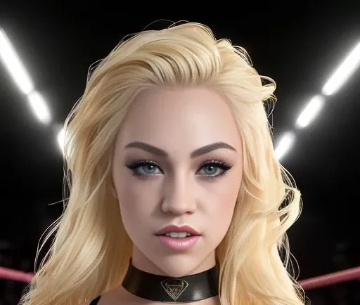 LyraLaw is a professional wrestler, in a wrestling ring, large arena, wearing a ((colorful wrestling outfit, blonde hair,) black choker ,(raw photo:1.2),((photorealistic:1.4))best quality ,masterpiece, illustration, an extremely delicate and beautiful, extremely detailed ,CG ,unity ,8k wallpaper, Amazing, finely detail, masterpiece,best quality,official art,extremely detailed CG unity 8k wallpaper,absurdres, incredibly absurdres, huge filesize, ultra-detailed, highres, extremely detailed,beautiful detailed girl, extremely detailed eyes and face, beautiful detailed eyes,light on face,cinematic lighting<lora:LyraLaw:1.0>