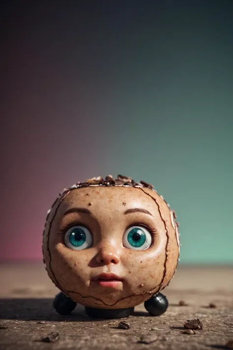 cute, kawaii, face on photorealistic shiitake mushroom. Background cyberpunk dystopic megacity with futuristic robots looking in high detail. Geometrically aesthetic, photorealistic, ambient occlusion, Fibonacci sequence, red-green-blue pattern tessellation, extreme detail, tilt shift, subsurface scattering, ultra hd, 4k, high def, Photorealistic, Hyperrealistic, Hyper detailed, analog style, realistic, masterpiece, best quality, ultra realistic, 8k, Intricate, High Detail, film photography, soft lighting, heavy shadow