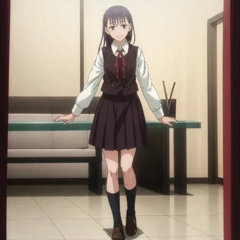 masterpiece,high quality,school,
<lora:honoka001:0.7>,looking at viewer,smile,
honoka,1girl,
school uniform,vest,collared shirt,red ribbon,
pleated skirt,
black socks,
loafers,
full body,