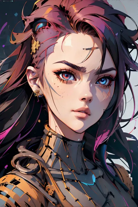 <lora:unstableinkpunkdream:0.8>, portrait, woman wearing sweater, fauxhawk, (Dark Pink|Summer Yellow|Bone) colorscheme || <lora:unstableinkpunkdream:0.4>, illustration, masterpiece, 8k, high resolution, shallow depth of field, sharp focus