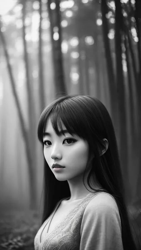 (photography), (hyperdetailed), hyperresolution 8k wallpaper, best quality, 80mm lens, hdr, a young beautiful japanese woman with beautiful lips and straight long light gray hair in a misty dark forest, full body photo, highly detailed hair, [smoke], bokeh, [faded], [muted colors], intricate scene, cinematic shot, warm lights, dramatic light, intricate details, complex background, cinematic shot, soothing tones, insane details, intricate details, low contrast, cinematic light, exposure blend, slate grey atmosphere, wide angle, sharp focus, [vignette]
Negative prompt: (mutilation), deformed, bad anatomy, disfigured, (poorly drawn face:1.2), (mutation:1.1), (mutated:1.1), extra limb, (ugly:1.1), disgusting, poorly drawn hands, missing limb, floating limbs, disconnected limbs, malformed hands, blurry, (mutated hands and fingers:1.2), watermark, watermarked, oversaturated, censored, distorted hands, distorted leg, distorted finger, amputation, missing hands and fingers, extra hand and finger, obese, doubled face, double hands, (ugly face:1.2), out of frame, (crooked finger:1.3), warp, nasal distortion, canvas frame, blurry, text, disproportionate body, long body
Steps: 40, Sampler: DDIM, CFG scale: 7, Seed: 3395929817, Size: 576x1024, Model hash: 9370b02785, Model: BunnyFoxMix-fp16-no-ema
