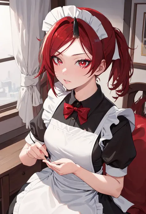 best quality, masterpiece, highres, solo, (neru_bluearchive:1.10), (maid:1.40), (long maid dress:1.15), 23 <lora:neru_bluearchive:0.80>