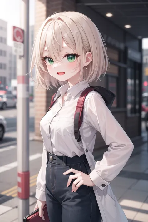 <lora:talkmouth_E_type2_v100:1>
insanely detailed, absurdres, ultra-highres, ultra-detailed, best quality,
1girl, solo, nice hands, perfect hands
BREAK
maxi coat, long sleeve shirt, chino pants
BREAK
(nsfw:-1.5)
BREAK
smile, open mouth
BREAK
,
standing, cowboy shot, looking at viewer
BREAK
slender, kawaii, perfect symmetrical face, ultra cute girl, ultra cute face, ultra detailed eyes, ultra detailed hair, ultra cute, ultra beautiful
BREAK
in schoolyard, depth of field, ultra detailed background
BREAK
medium breasts
BREAK
orange hair, green eyes, short bob cut, hair between eyes