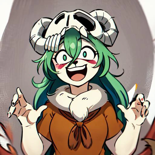 neliel, <lora:nelielBleach_v10:0.8>, Beautiful Art Style, 1girl, young woman, looking at viewer, presentable, fall, pigeon pose, conductor costume, moushley,furry, rat tail,blond hair,<lora:moushleyRE4Meme_v10:0.7>, crazy face, crazy eyes, crazy smile, shocked, horrified, scared, small pupils, constricted pupils, <lora:crazyExpressions_crazyExpressions:0.8>