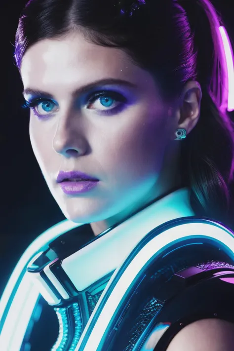 adr in cyber neon lighting, futurism, intricate futuristic jewelry accessories, cyberpunk glossy white latex turtleneck, hyper photorealistic, crispy quality, digital photography, trending in artstation, trending in pinterest, cinematic, 4 k ultra hd, art by pascal blanche, art by greg rutkowski, <lyco:AlexandraDaddario-RealVision-V1.0:1.0>
