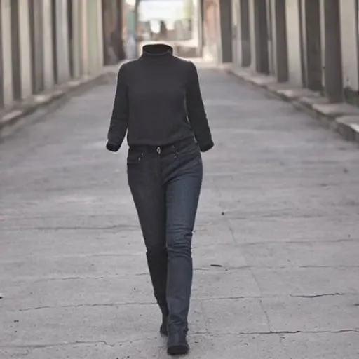 woman crossing the street