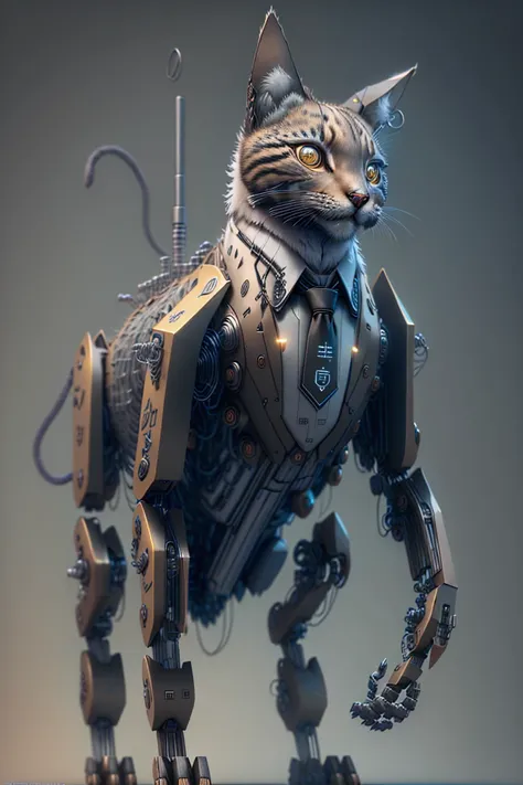 ultra high res, cat robot in a suit, (mechanical paws:1.1), adjusting necktie, ultra realistic, high quality, <lyco:GoodHands-beta2:1.0>, photorealistic, <lora:Mech4nim4lAI:1> (Mech4nim4lAI:1.5)