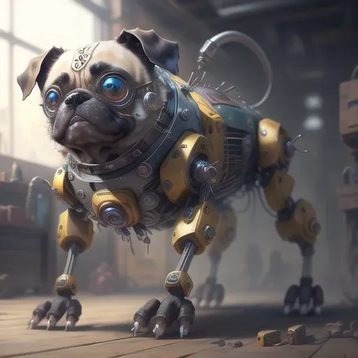 <lora:Mech4nim4lAI:.9> Mech4nim4lAI [pug:robot]