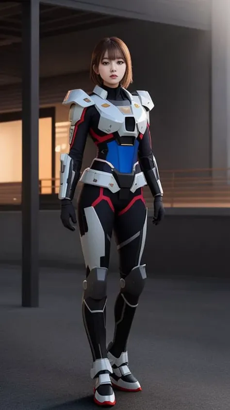 (extremely detailed CG unity 8k wallpaper), 1girl, cute, hair bangs, (gundam RX-78 armor:0.8),  full body photo,masterpiece, best quality, high quality, extremely detailed CG unity 8k wallpaper, highres, high quality, 8k, ultra detailed, ultra quality , detailed and intricate, original,highres , best shadow, high lighting detail ,perfect lighting, colorful,  outdoors,   High Detail, Sharp focus, dramatic, photorealistic,<lora:gundamChilloutMix_v1:0.6>
<lora:taiwanDollLikeness_v10:0.2>
<lora:koreanDollLikeness_v15:0.2>