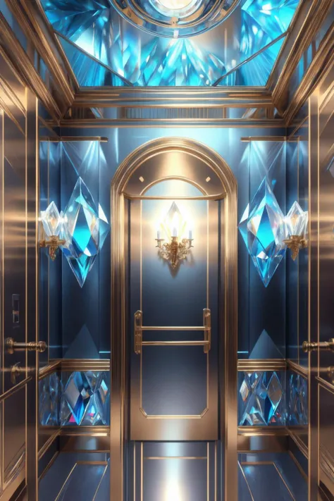 (no human:1.4),realism, depth, perspective, composition, color, light, shadow, reflection, refraction, tone, contrast,elevator, metallic, ceiling light, control panel,<lyco:elevator_v0.4-locon-000007:1.0>
<lora:CrystallineAI-000009:1> CrystallineAI,