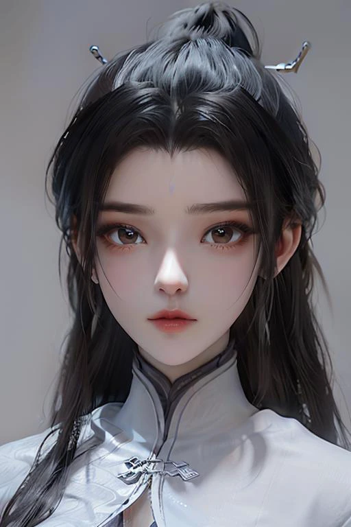 <lora:luxueqi-000001:1>,luxueqi, 1girl, solo, jewelry, long hair, earrings, white background, black hair, simple background, forehead mark, facial mark, brown eyes, chinese clothes, closed mouth, portrait, lips, realistic, dress, hair ornament, ponytail, best quality , masterpiece, illustration, an extremely delicate and beautiful, extremely detailed ,CG,unity,8k wallpaper, Amazing, finely detail, masterpiece, best quality,official art,extremely detailed CG unity 8k wallpaper,absurdres, incredibly absurdres, huge filesize , ultra-detailed, highres, extremely detailed,beautiful detailed girl, extremely detailed eyes and face, beautiful detailed eyes,light on face,