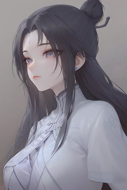 <lora:luxueqi-000001>,luxueqi,1girl,solo,long hair,black hair,hair ornament,white background,chinese clothes,upper body,jewelry,hair bun,earrings,simple background,forehead mark,dress,hair stick,closed mouth,facial mark,single hair bun,long sleeves,, best quality , masterpiece, illustration, an extremely delicate and beautiful, extremely detailed ,CG,unity,8k wallpaper, Amazing, finely detail, masterpiece, best quality,official art,extremely detailed CG unity 8k wallpaper,absurdres, incredibly absurdres, huge filesize , ultra-detailed, highres, extremely detailed,beautiful detailed girl, extremely detailed eyes and face, beautiful detailed eyes,light on face,
