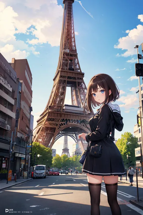 ((masterpiece)), (best quality), official art, extremely detailed CG, unity 8k wallpaper, ultra detailed,
eiffel_tower, eiffel tower, paris,
1girl, shibuya rin,
<lora:eiffel_tower_v1:1>