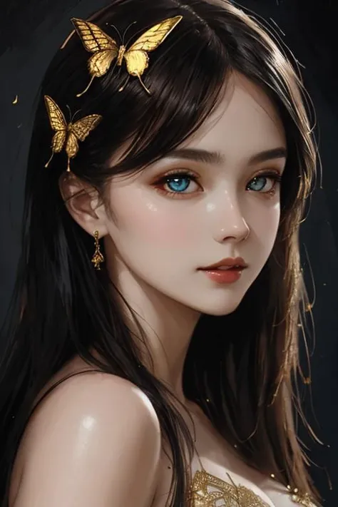 8k portrait of beautiful cyborg with brown hair, intricate, elegant, highly detailed, majestic, digital photography, art by artgerm and ruan jia and greg rutkowski surreal painting gold butterfly filigree, broken glass, (masterpiece, sidelighting, finely detailed beautiful eyes: 1.2), hdr,
 <lora:nwsjmajic-10:0.6>