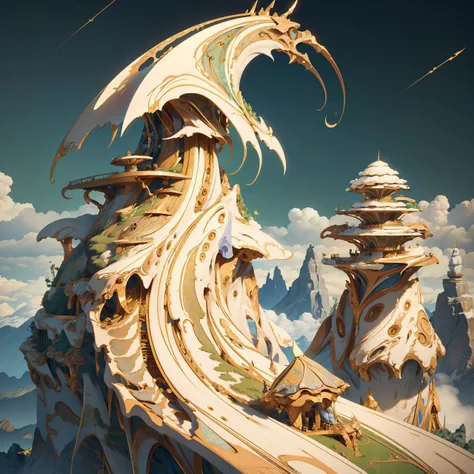 wallpaper, background, scenic landscape, tessellated, topographic style, psychedelic, highly detailed, sharp focus, fractal, <lora:IvoryGoldAIv2:1>