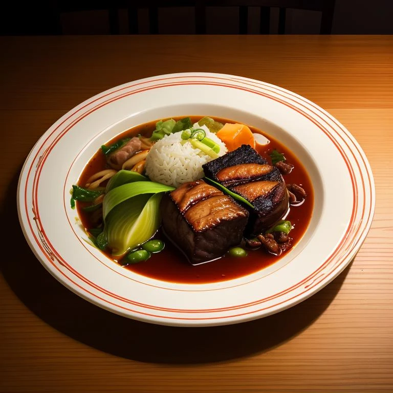 Taiwanese cuisine, vegetable, ((masterpiece)),illustration,high detail, soft lighting, delicious, colorful, aesthetically pleasing, studio lighting, trending <lora:CommonTaiwaneseFood_24:1>