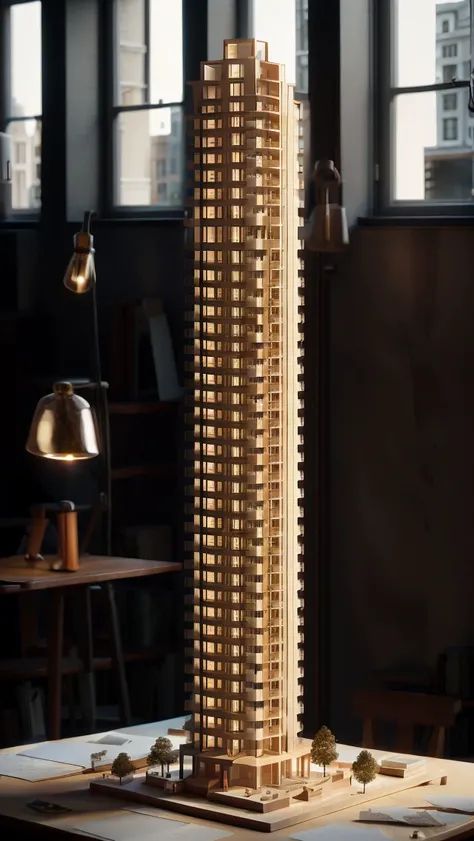 handmade big tower, warm light, architecture <lora:xsarchitectural-20Manualbuildingmodel:1>