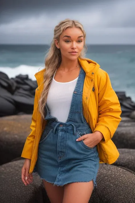DEN_woodbabi_OF,
portrait of a lighthouse keeper (walking on the rocks:1.2) on a dark (stormy night:1.2) wearing a yellow raincoat in the wind, (waves crashing:1.2) into the rocks, (storm:1.2), (wind swept:1.2), (gale:1.1), (tsunami:1.1), lighthouse, (night time:1.2), (wet rocks, rocks, rocky:1.2), (splashing waves:1.2), waves, (ocean spray:1.2), (lighthouse:1.1),
bokeh, f1.4, 40mm, photorealistic, raw, 8k, textured skin, skin pores, intricate details <lora:epi_noiseoffset2:1>, epiCRealism <lora:ClothingAdjuster3:-1.2>