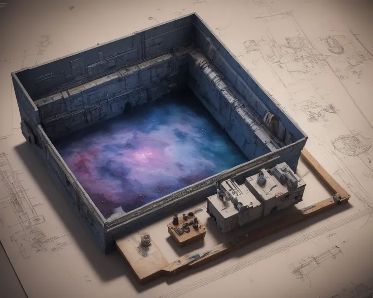 masterpiece, high quality, absurdres, 8K ,UHD
<lora:Blueprint_last:1>   
nebula hopper, Blueprint Schematic Drawing, , technical drawing, blueprint, schematic, unreal engin 5,octane render,(2D:1.2),, oil painting, textured, layered, rich, classic, depth,timeless, (watercolor:1.16), soft lighting,