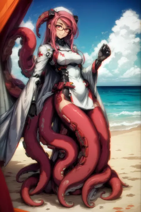 best quality, high_resolution.girl parasite_mecha ,out viscera, peeled skin, guro,
