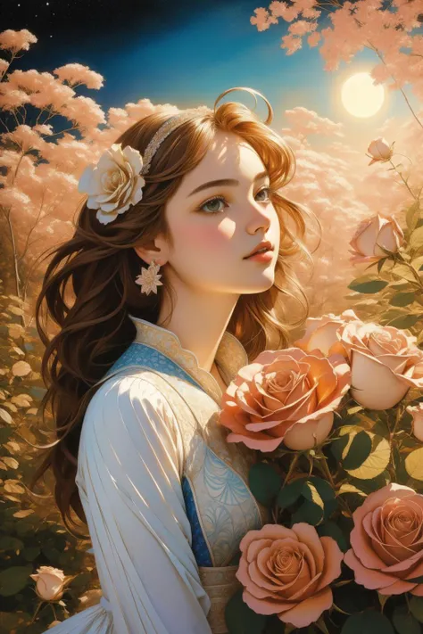1girl, [ (art nouveau art by Walter Crane:1.0) | (Felicia Simion:1.3) | (Arthur Boyd:1.2) ], masterwork Fractal, award winning, top-down view of a Croatian ([Rose|Earth]:1.3) , it is very Dumb and Pastel, it is in a Victorian setting, it is covered in Stencils, at Conscious woods, Witty lake and Nebula in background, Hazy conditions, FOV 90 degrees, Simple illustration, Fantasy, Process Art, Beautifully Lit, Fish-eye Lens, Fujicolor, geometric patterns, Impasto, most beautiful artwork in the world, highly detailed, grim