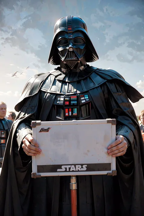 (a lot of Darth Vaders of different heights and different colors:1.4) showed up at the picket of thousands of people, (star wars poster:1.2), highest quality, masterpiece, ultra-detailed, dof, artistic lighting, rimlight, best quality, (masterpiece), (ultra-detailed), insane details, (stunning visual effects, fantasy, ArtStation, vfx, very beautiful graphics, CG), <lora:anxiang:0.4>