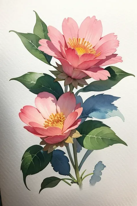 (masterpiece, beat quality, official art, watercolor sketch), a flower