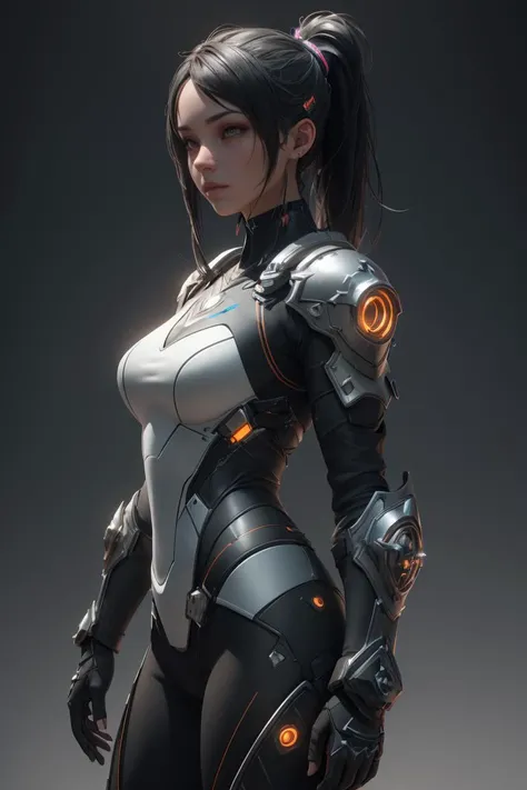 ((Best quality)), ((masterpiece)), (detailed:1.4), 3D, an image of a beautiful cyberpunk female with all black armour,HDR (High Dynamic Range),Ray Tracing,NVIDIA RTX,Super-Resolution,Unreal 5,Subsurface scattering,PBR Texturing,Post-processing,Anisotropic Filtering,Depth-of-field,Maximum clarity and sharpness,Multi-layered textures,Albedo and Specular maps,Surface shading,Accurate simulation of light-material interaction,Perfect proportions,Octane Render,Two-tone lighting,Wide aperture,Low ISO,White balance,Rule of thirds,8K RAW