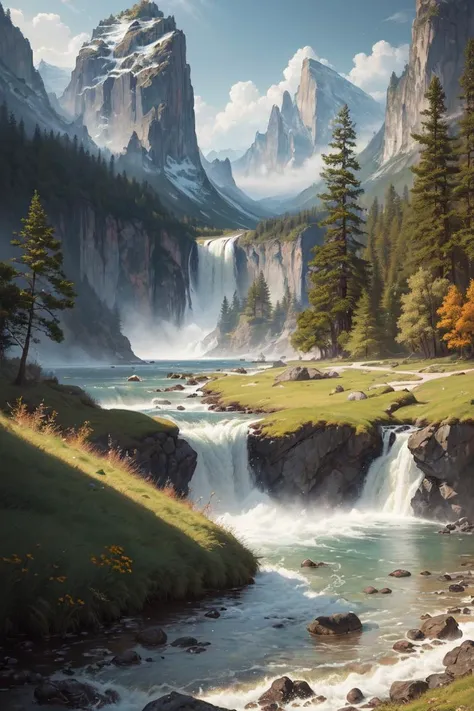 (landscape:1.2), (masterpiece, best quality), water,(extremely detailed CG unity 8k wallpaper), most beautiful artwork in the world,professional majestic oil painting,intricate, High Detail, Sharp focus, dramatic, photorealistic painting art