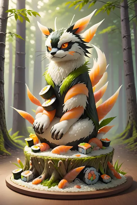 <lora:SushiStyle:1.3>SushiStyle curious spirit of the forest, (Masterpiece:1.3) (best quality:1.2) (high quality:1.1)