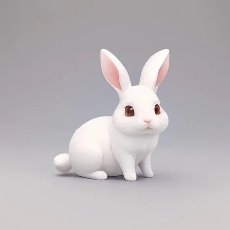 masterpiece,best quality,rabbit,cute,3dzujian,3d rendering,clean background,white background,blank background, <lora:3dzujianV3-000010:0.8>