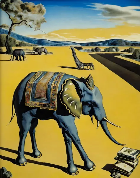 <lora:dali692:1>dali69 dalibook dalielephant